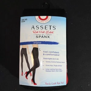 Love Your Assets SPANX Red Hot Label Tights Black NEW sz 4/D 180-220 lbs 5'4-6' - Picture 1 of 8