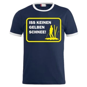 Herren Männer T-Shirt Apres Ski Sprüche Iss keinen gelben SCHNEE fun abfahrt - Bild 1 von 5