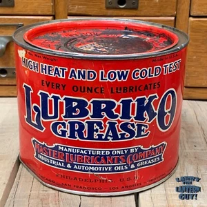 Lubriko Grease Master Lubricant Vintage Co. Philidelphia Grasso Bidone Gasolio USA - Foto 1 di 11