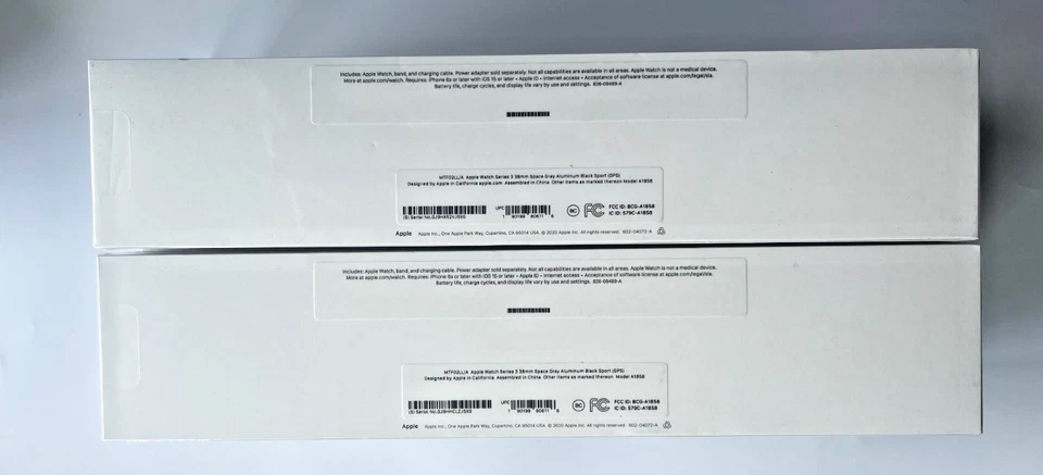 Apple Watch Series 3 38 mm Gray Aluminum Case with Black Aluminium Band... - Image 1 of 1