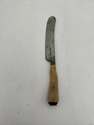"Cubiertos de cuchillo de cocina antiguos con mango de hueso de 8""" Foto 1 de 4