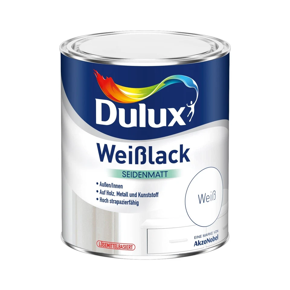 Dulux Weißlack Endlack Schlussanstrich Wetterschutz Universal Weiß Matt 2,5 l - Bild 1 von 1