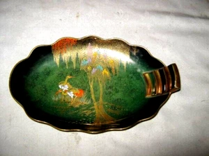 A Vintage English Carltonware Vert Royal Hand Decorated Art Deco Bon Bon Dish - Bild 1 von 6