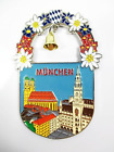 München Bayern Magnet Metall Glöckchen Anhänger Souvenir Germany Marienplatz
