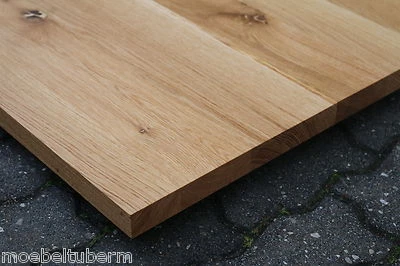 Tischplatte Couchtisch Platte Eiche Wild Rustikal Massiv Holz Leimholz Brett Maß - Bild 1 von 4