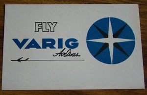Vintage Fly Varig Airlines Luggage Sticker Brazil - Picture 1 of 2