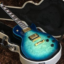 Custom Shop Standard Blue Grand Flower Electric Guitar Fast Shipping for sale