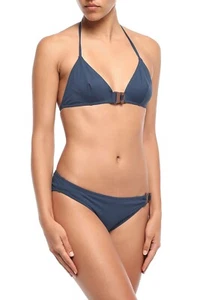 Eres Edge Cut Schnallen Triangel Bikini Oberteil Navy Blau 44 Neu - Bild 1 von 7