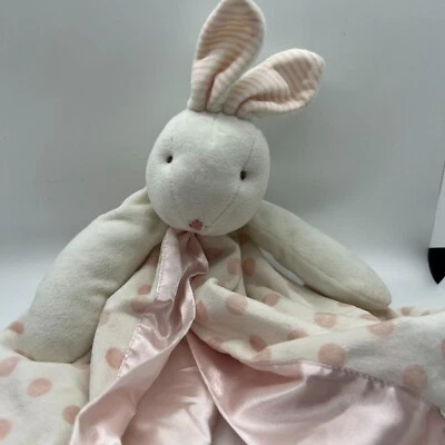 Bunnies By The Bay Carrots Bunny Rosa Blanco Lunares Lovey Manta de Seguridad Foto 1 de 4