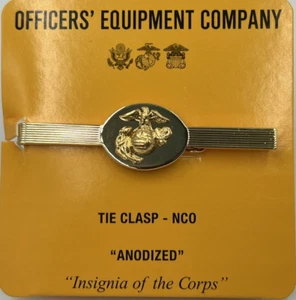 USMC NCO 2.5″ Anodized Tie Clasp – Marine Corps Eagle Globe & Anchor (EGA) - Picture 1 of 5