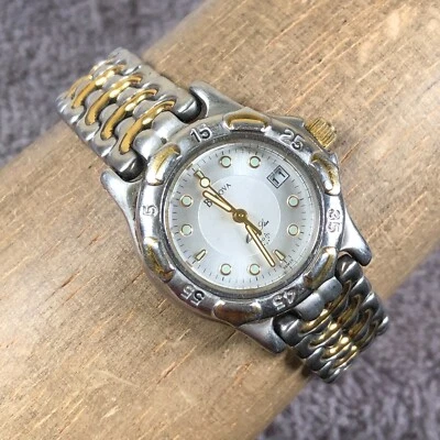 Vintage Bulova Women 98M39 Marine Star Two-Tone Date 27mm Quartz Watch 7" - Image 1 of 4