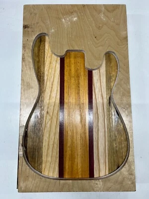 Cuerpo de guitarra multiespecie en blanco 7 piezas pegado | 21" x 14" x 1-3/4" 10-13 libras Foto 1 de 4