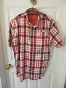 Camisa Columbia PFG roja a cuadros con botones M - Imagen 1 de 3