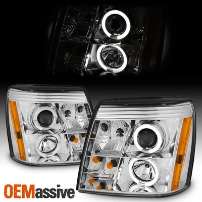Tipo HID Se Adapta 03-06 Escalade Halo Proyector Cromo DRL Luz de Día Faros LED Foto 1 de 4