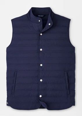 Peter Millar Crown Crafted M Regent Lightweight Puffer Vest Navy NWT $295 - Image 1 of 4