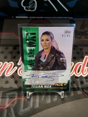 WWE Tegan Nox Green Parallel #41/99 On Card Autograph We Are NXT 2021 - Image 1 of 2