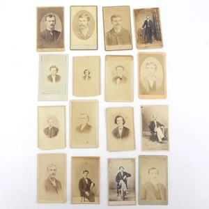 Victorian Men Portraits - Antique Photograph Lot of Carte de Visites - Picture 1 of 8