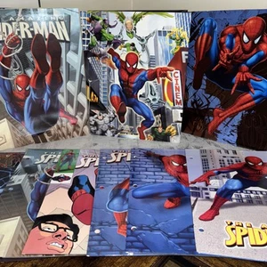 Lot of 9 Spider-man Spiderman Two Pocket Folders Portfolio 2008-2010 New? READ - Picture 1 of 24