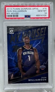 Zion Williamson 2019-20 Donruss Optic Rookie My House PSA 10 GEM MINT (RC) - Picture 1 of 6