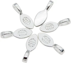 100pcs Silver Glue on Bail Charm Pendant Earring Bails for Glass Tile DIY... - Picture 1 of 3