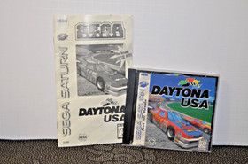 Daytona USA (Sega Saturn, 1995) with manual, no back artwork