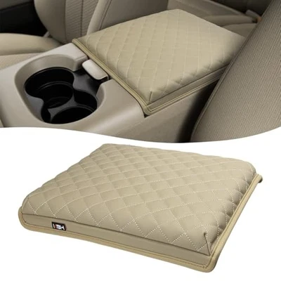 Center Console Armrest Cover for Ford F150 2004-2010 Beige Vinyl Leather Anti-Sc Foto 1 de 4