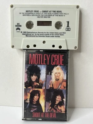 Motley Crue - Shout At The Devil - 1983 Elektra Asylum  E4-60289 Cassette Tape - Image 1 of 4