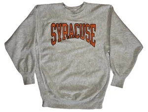 Felpa girocollo vintage anni 80 90 Syracuse University Champion tessuto rovesciato XXL - Foto 1 di 10