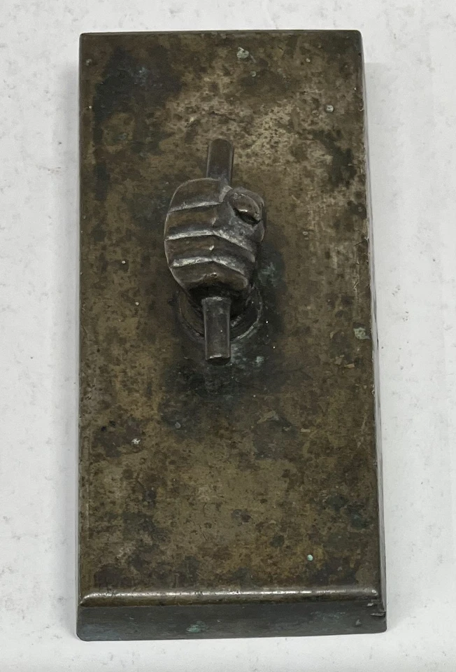 Antique Brass Door Handle Pull Victorian Vintage Aged Patina - Image 1 of 4