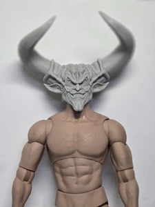3d Printed LORD OF DARKNESS LARGE 1/6 Scale Head For 12" Figures SIDESHOW - Picture 1 of 3