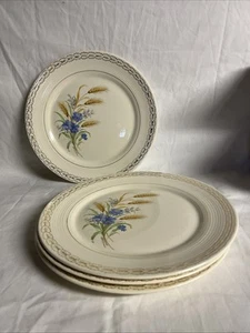 American Limoges  WHEATFIELD 9 3/4" DINNER PLATE 22K Gold Set Of 4 - Picture 1 of 3