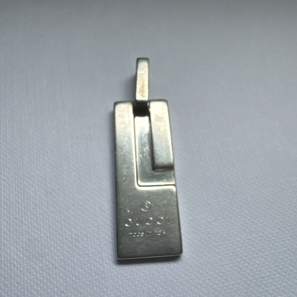 Gucci Silver 925 Rectangle Pendant Only [No Chain] - Image 1 of 4