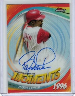 2025 Topps Finest Barry Larkin Moments Auto #FMA-BL Reds - Image 1 of 2