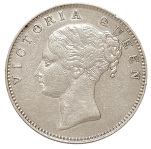 BRITISCH INDIEN 1 RUPIE 1840 VICTORIA SILBERMÜNZE - Bild 1 von 4