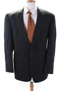Austin Reed Mens Wool Striped Print Buttoned Collared Blazer Black Size EUR40 - Bild 1 von 9