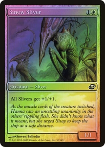 MTG FOIL Sinew Sliver - Planar Chaos #30 - Picture 1 of 1