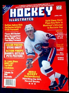 Hockey Illustrated Apr. 1981 Bossy, Liut, Derlago, Barber, Esposito, Shutt, Beck - Picture 1 of 24