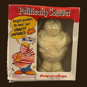 Vintage Politically Correct Soap on a Rope GRAVITY IMPAIRED Fat Humor Gag Gift - Picture 1 of 3