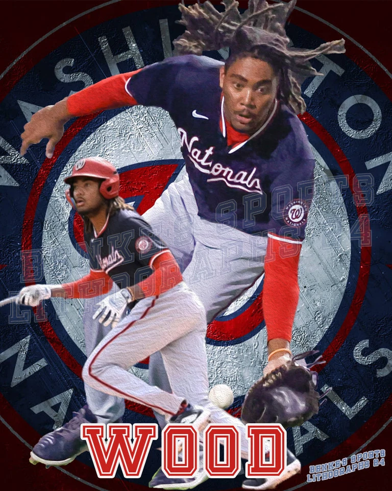 Washington Nationals  Lithograph print of  James Wood 2024 - Image 1 of 1