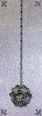 Ventilador de techo artesanal de bola de discoteca hecho a mano con bicones Swarovski diamante negro Foto 1 de 4