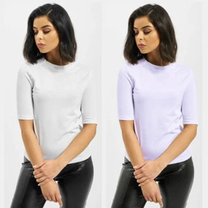 DEF Camiseta T-Shirt Raisa De Algodón Con Elastano Ajustada Para Dama - Picture 1 of 7