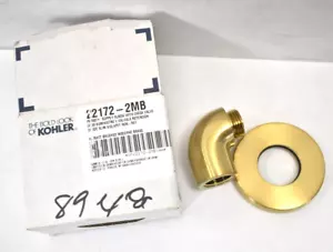 Kohler 22172-2MB Purist Supply Elbow w Check Valve Vibrant Brushed Modern Brass - Picture 1 of 7