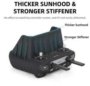 Silicone Protective Cover Case with Hood for DJI Air 3 RC 2 Remote Control SEU - Picture 1 of 17