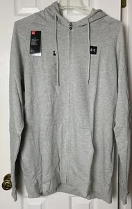 Under Armour Mens Jacket XXXL 3XL Gray Long Sleeve Full Zip Hoodie Cold Gear New - Picture 1 of 14