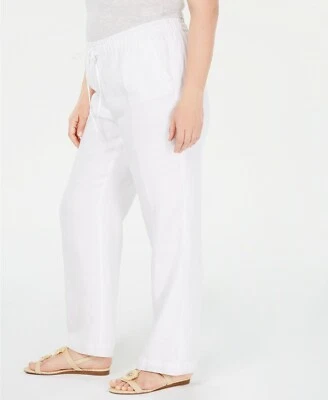 Charter Club Plus Size Linen Straight-leg Pants - Image 1 of 2