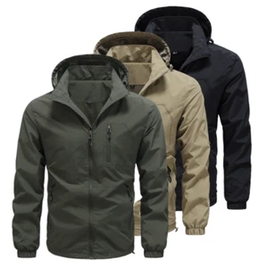 Men's Thin Style Hiking Jacket Quick-dry Windbreaker Outdoor Sports Outwear Coat - Picture 1 of 22