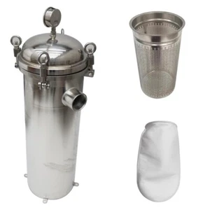 2" NPT Filter Housing with Bag Stainless Steel Sewage Filtration System 145psi - Picture 1 of 22