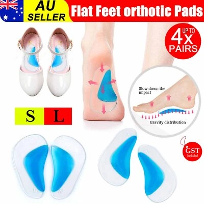 Flat Feet Unisex Gel Arch Support orthotic Shoe insole Foot Pain Cushion Pads - image 1 of 4