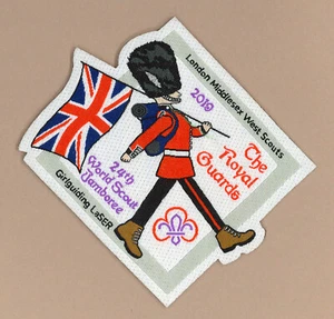 2019 World Scout Jamboree UK LONDON MIDDLESEX WEST SCOUTS & LASER GG Cont Patch - Picture 1 of 2