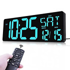 TXL Digital Wall Clock Large Display 16.5 LED Wall Clock with Date and Temp...